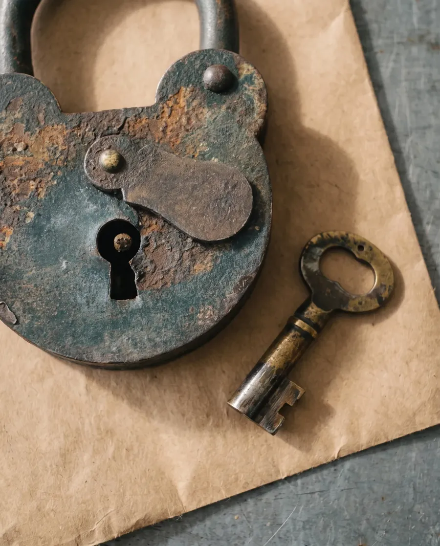 Cadenas FTH Unis France n° 42G et sa clef, photo 2