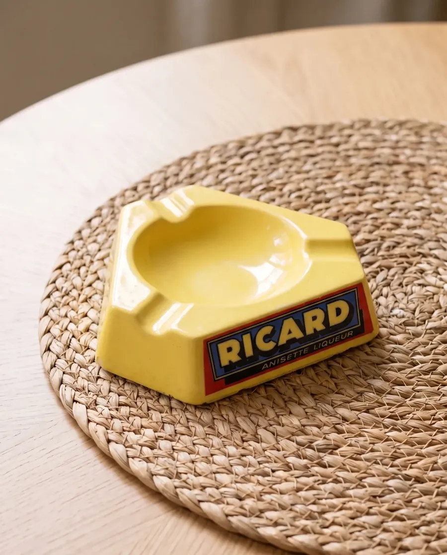 Cendrier Ricard publicitaire jaune, photo 2