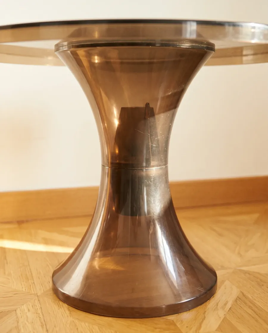 Grande table Tam Tam en plastique fumé, photo 2