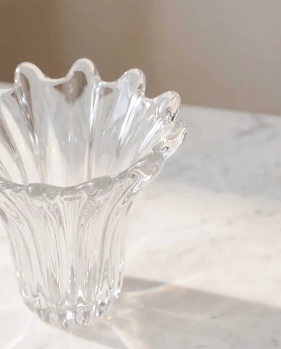 Vase corolle en cristal taillé, photo 2